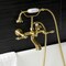 Kingston Brass AE551T7 7-Inch Wall Mount Tub Faucet with Hand Shower, Brushed Brass AE551T7 - alternate 6
